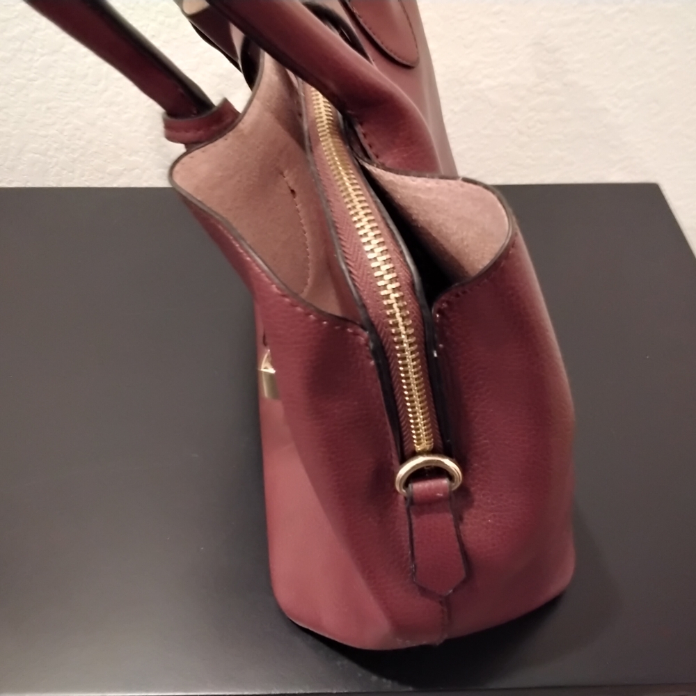 Aldo Burgundy Leather Tote Bag - Picture 4 of 5